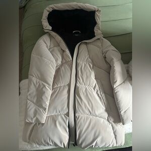 DKNY Women's Off-White Puffer Jacket